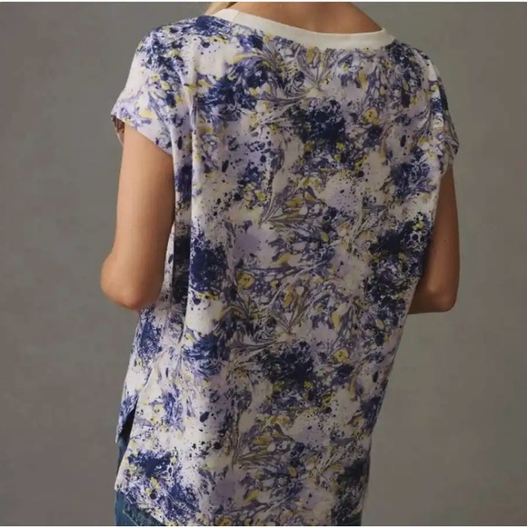 NWT Anthropologie Boxy Graphic Abstract Tee T-shirt - Picture 2 of 8